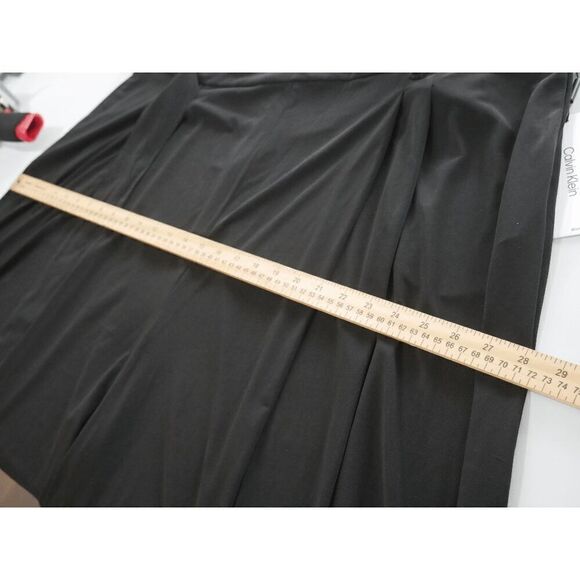 Calvin Klein Women's Plus Black Pleated Belted Cropped Wide Leg Pants 3X - Picture 3 of 8